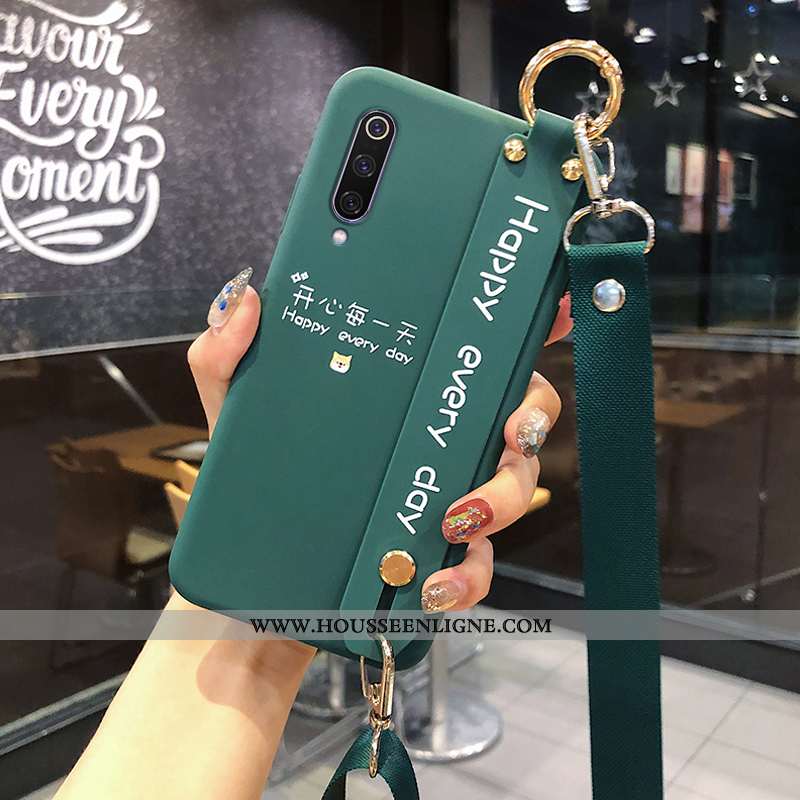Housse Xiaomi Mi 9 Fluide Doux Silicone Tout Compris Vent Petit Vert Téléphone Portable Verte