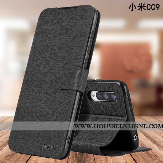 Housse Xiaomi Mi 9 Lite Cuir Fluide Doux Petit Modèle Incassable Tout Compris Rouge