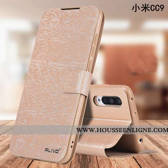 Housse Xiaomi Mi 9 Lite Cuir Fluide Doux Petit Modèle Incassable Tout Compris Rouge
