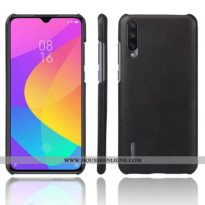 Housse Xiaomi Mi 9 Lite Délavé En Daim Cuir Petit Imperméable Téléphone Portable Gris Résistant À L'