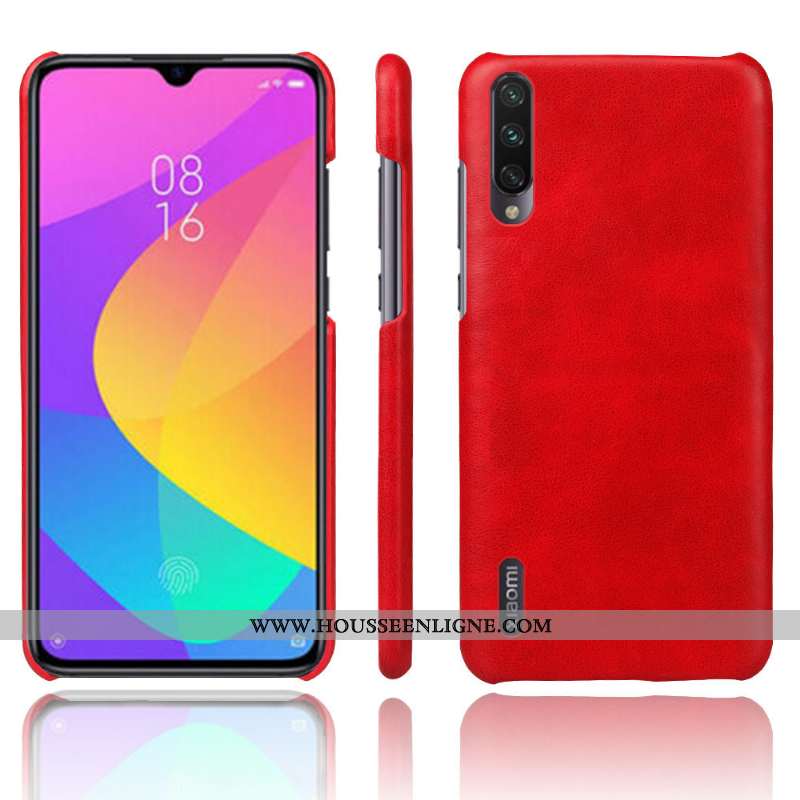 Housse Xiaomi Mi 9 Lite Délavé En Daim Cuir Petit Imperméable Téléphone Portable Gris Résistant À L'