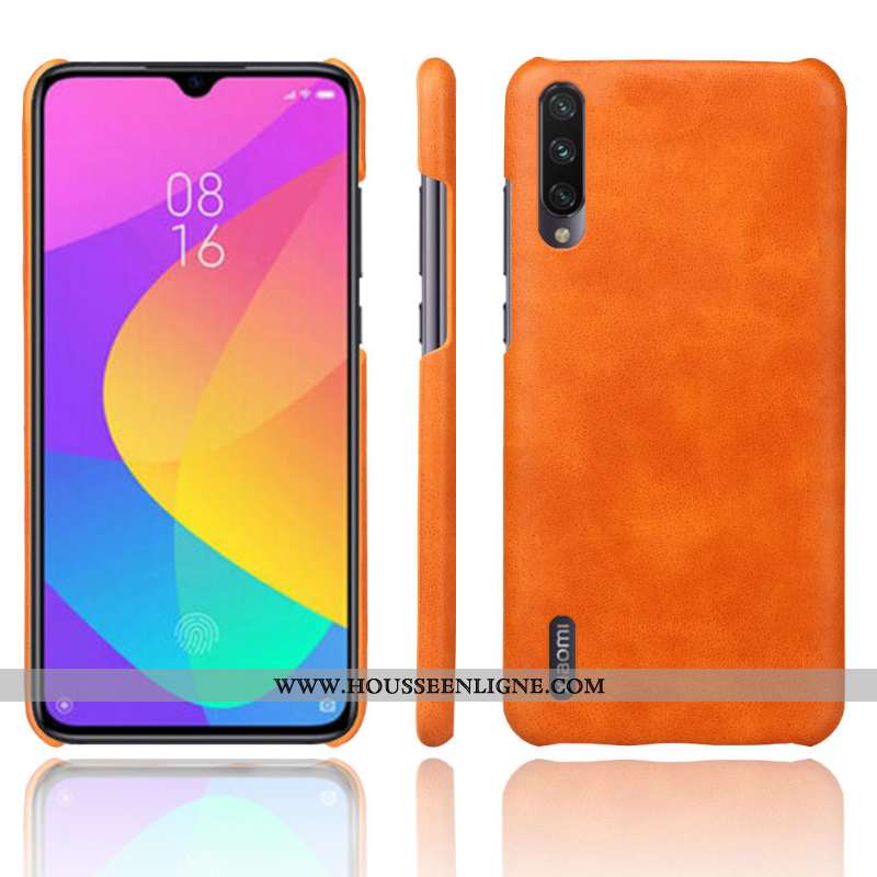 Housse Xiaomi Mi 9 Lite Délavé En Daim Cuir Petit Imperméable Téléphone Portable Gris Résistant À L'