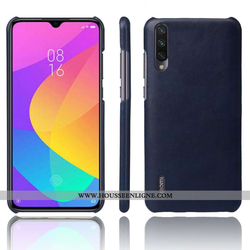Housse Xiaomi Mi 9 Lite Délavé En Daim Cuir Petit Imperméable Téléphone Portable Gris Résistant À L'