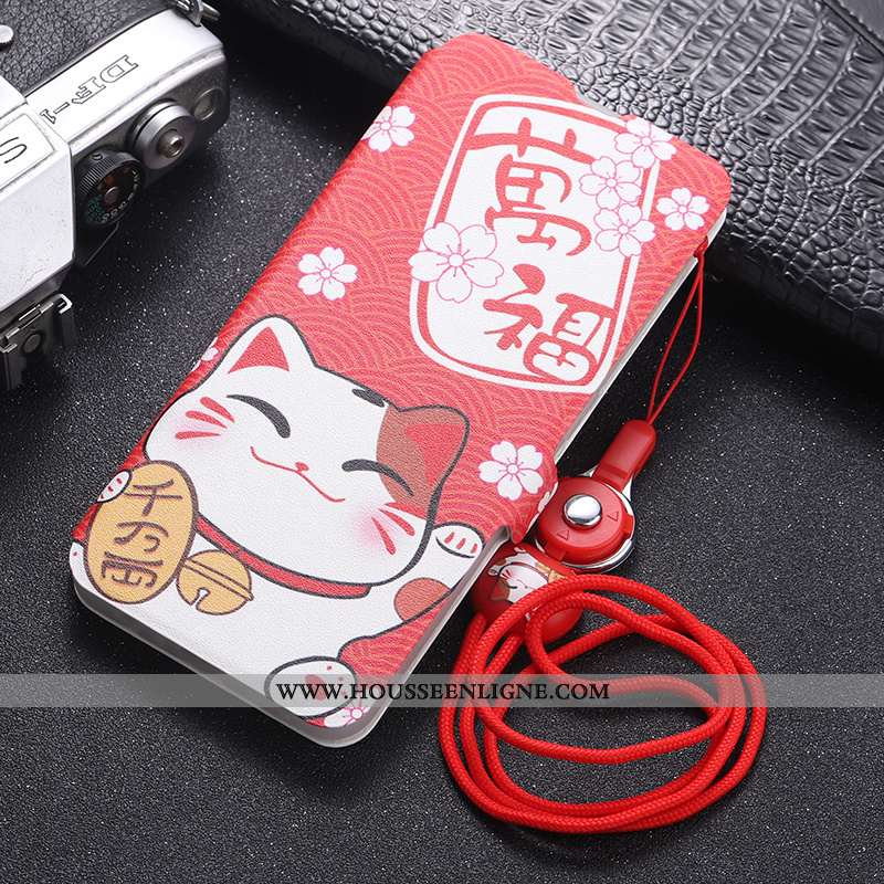 Housse Xiaomi Mi 9 Lite Fluide Doux Protection Téléphone Portable Cuir Incassable Rose Dessin Animé