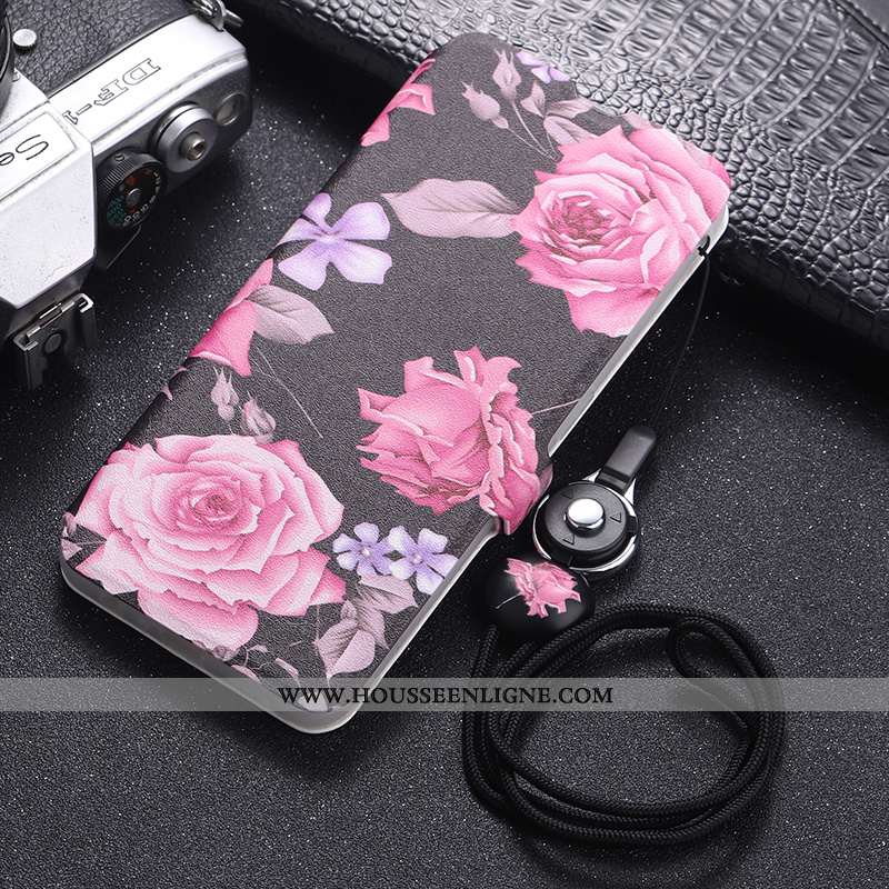 Housse Xiaomi Mi 9 Lite Fluide Doux Protection Téléphone Portable Cuir Incassable Rose Dessin Animé