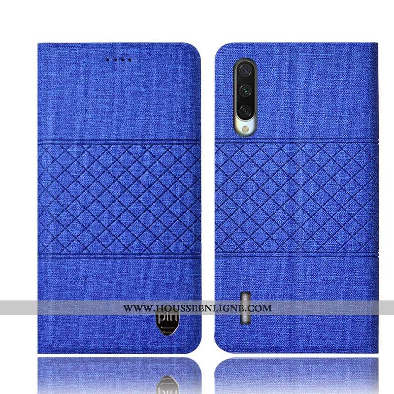 Housse Xiaomi Mi 9 Lite Protection Cuir Petit Lin Étui Jeunesse Rose