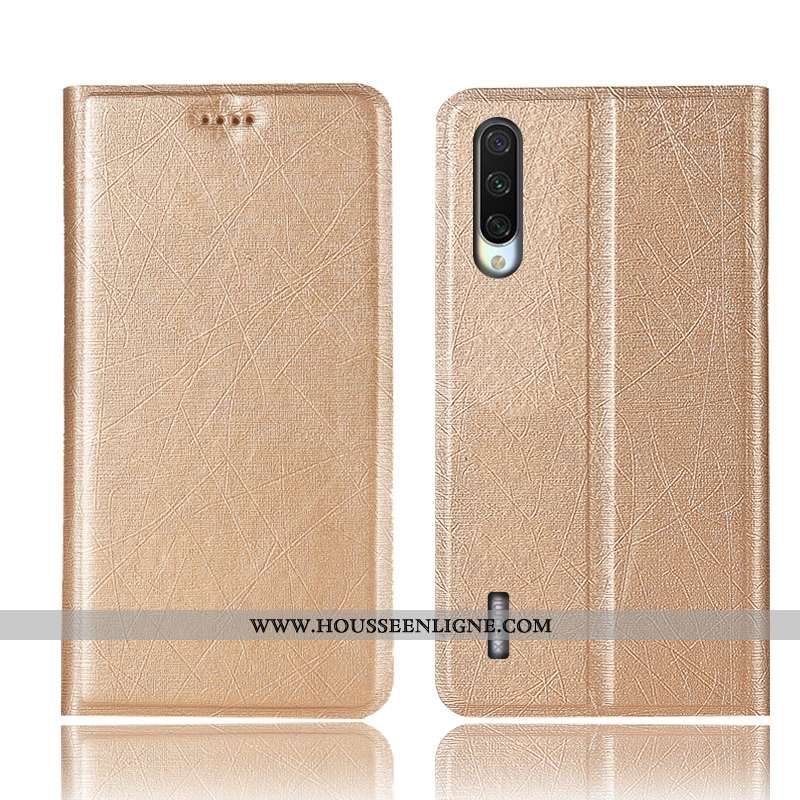 Housse Xiaomi Mi 9 Lite Protection Cuir Téléphone Portable Jeunesse Étui Incassable Soie Doré