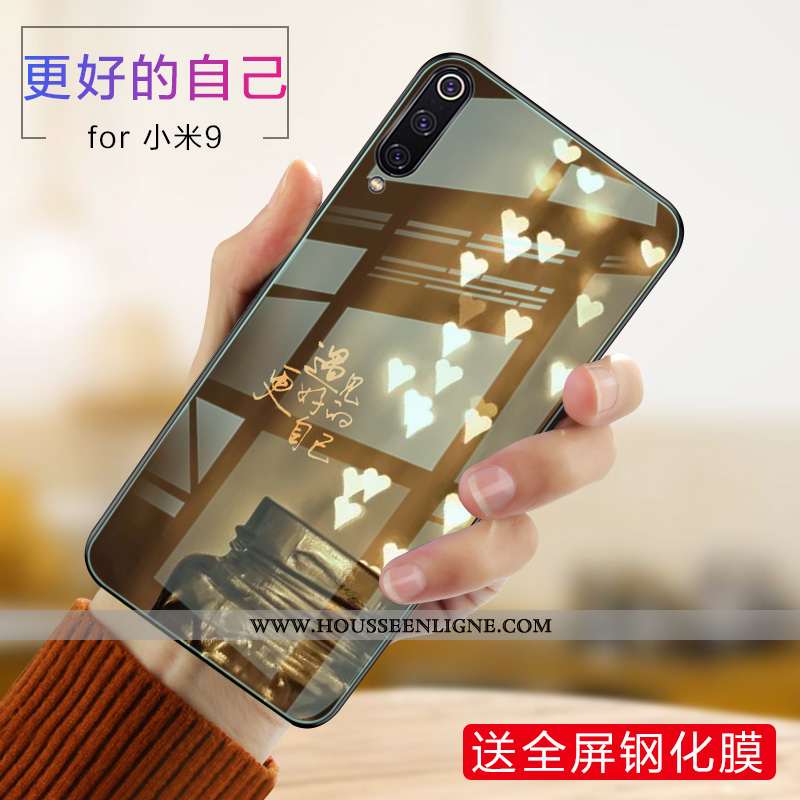 Housse Xiaomi Mi 9 Personnalité Créatif Silicone Fluide Doux Tendance Protection Violet
