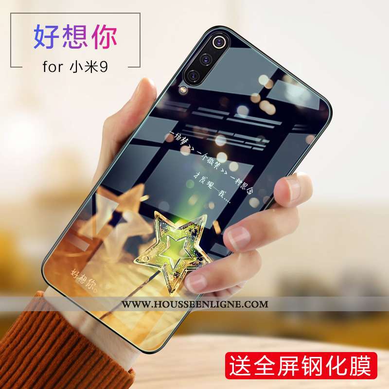 Housse Xiaomi Mi 9 Personnalité Créatif Silicone Fluide Doux Tendance Protection Violet