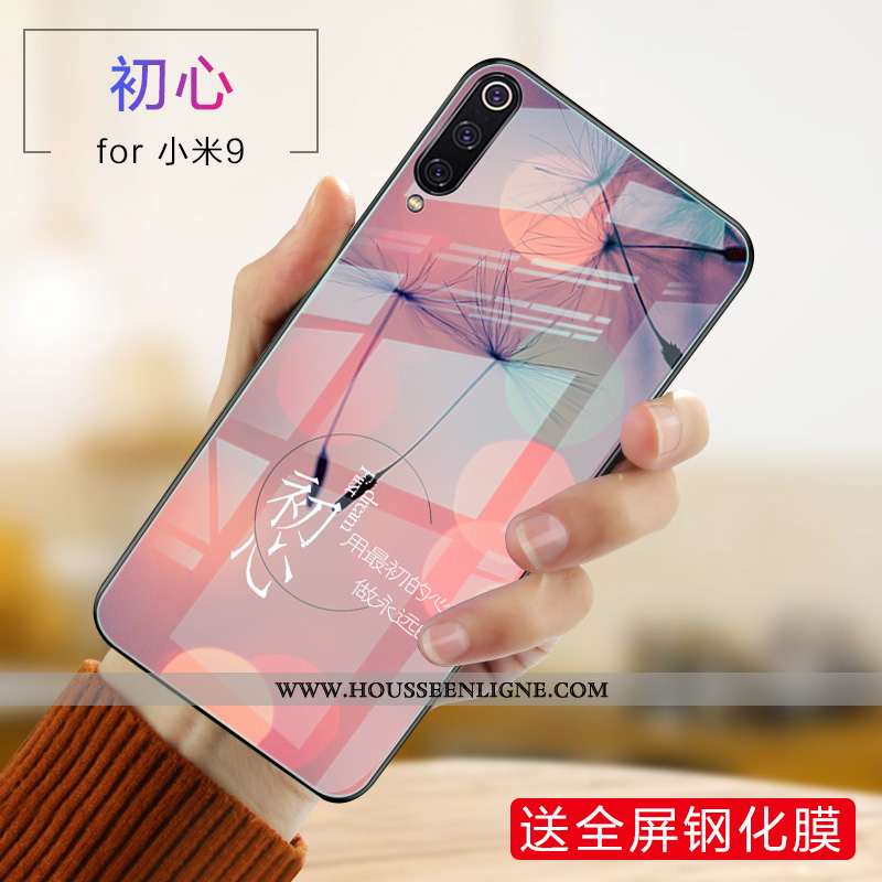 Housse Xiaomi Mi 9 Personnalité Créatif Silicone Fluide Doux Tendance Protection Violet