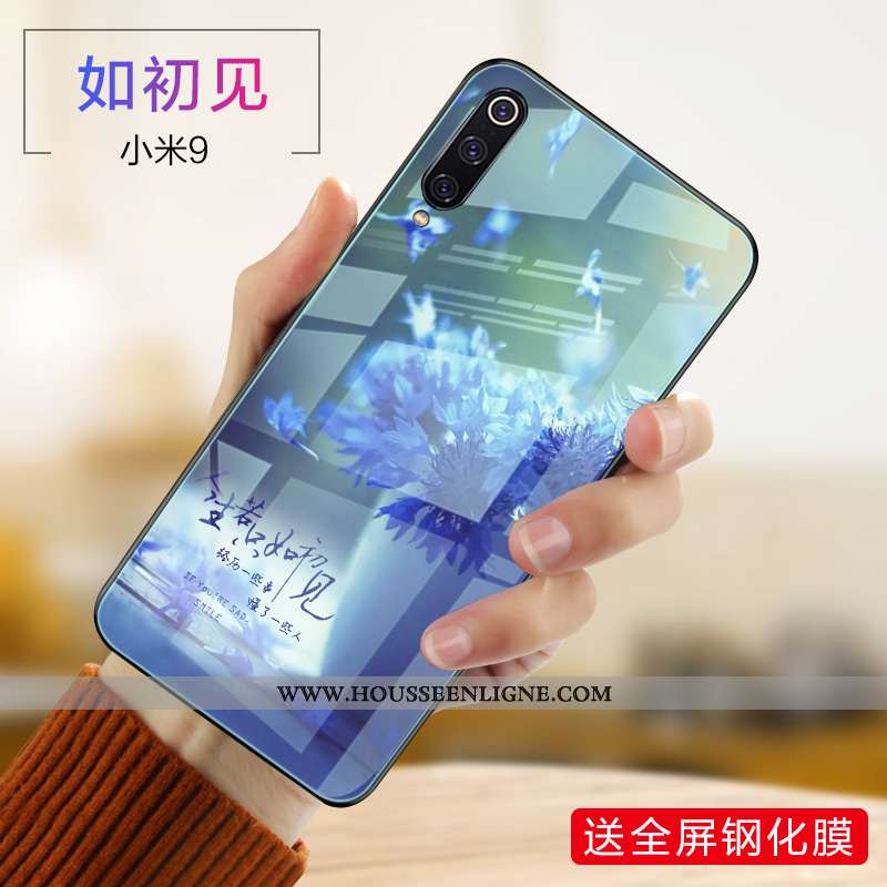 Housse Xiaomi Mi 9 Personnalité Créatif Silicone Fluide Doux Tendance Protection Violet