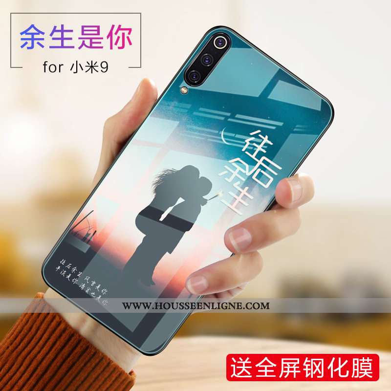 Housse Xiaomi Mi 9 Personnalité Créatif Silicone Fluide Doux Tendance Protection Violet