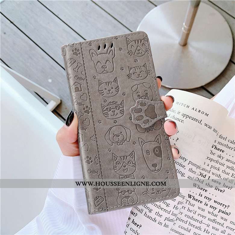 Housse Xiaomi Mi 9 Protection Cuir Étui Téléphone Portable Chat Petit Rose