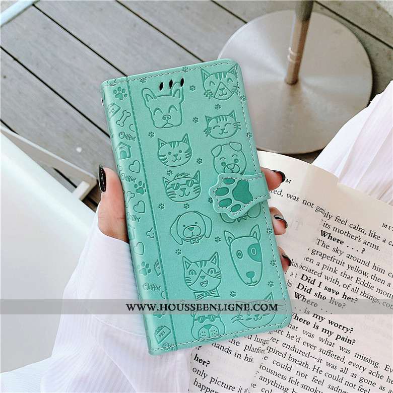 Housse Xiaomi Mi 9 Protection Cuir Étui Téléphone Portable Chat Petit Rose
