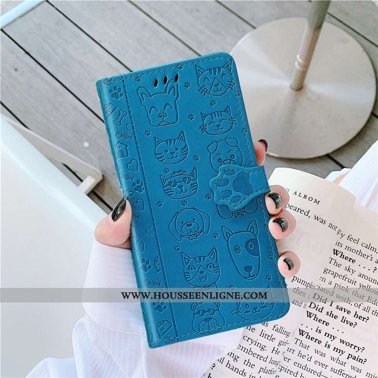 Housse Xiaomi Mi 9 Protection Cuir Étui Téléphone Portable Chat Petit Rose