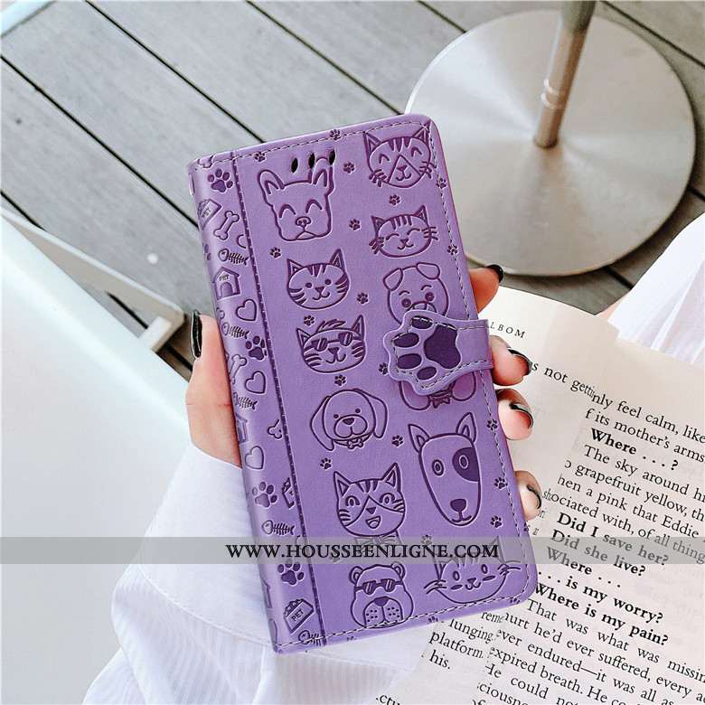 Housse Xiaomi Mi 9 Protection Cuir Étui Téléphone Portable Chat Petit Rose