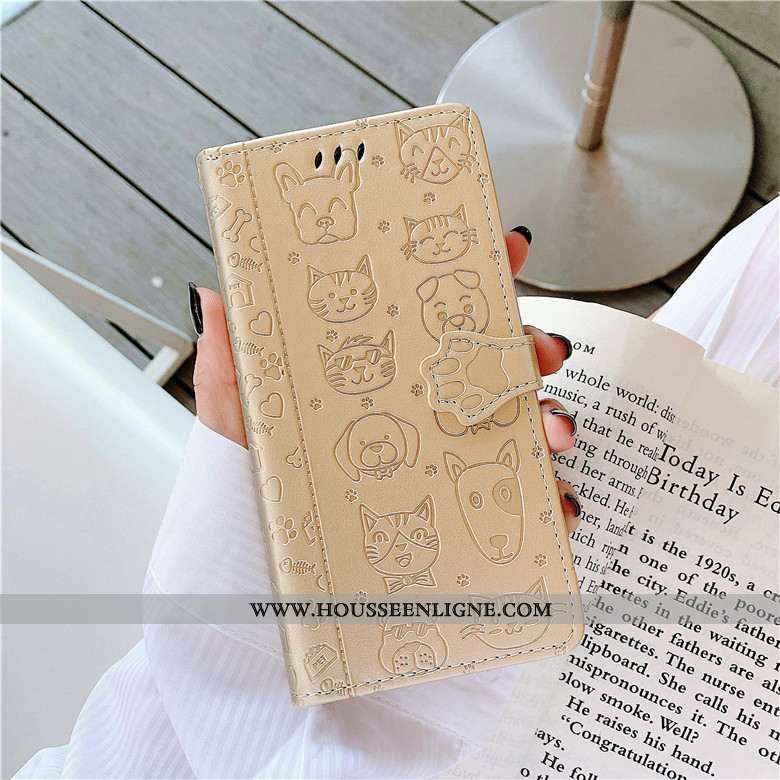 Housse Xiaomi Mi 9 Protection Cuir Étui Téléphone Portable Chat Petit Rose