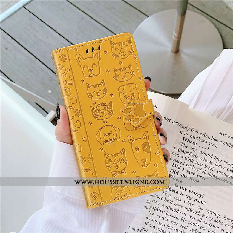 Housse Xiaomi Mi 9 Protection Cuir Étui Téléphone Portable Chat Petit Rose