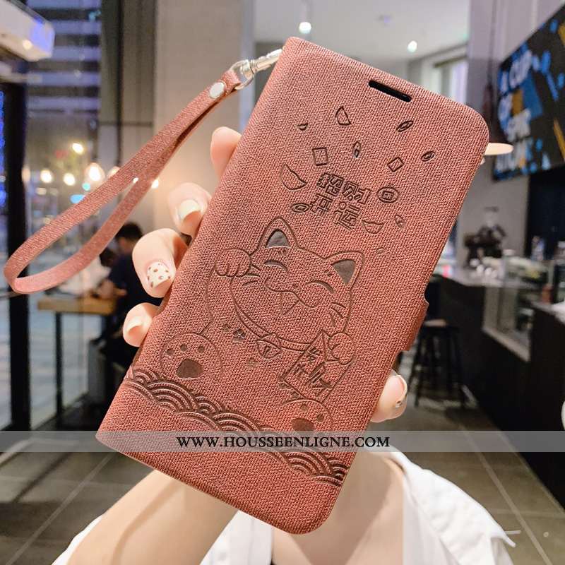 Housse Xiaomi Mi 9 Protection Ornements Suspendus Étui Silicone Richesse Chat Incassable Marron
