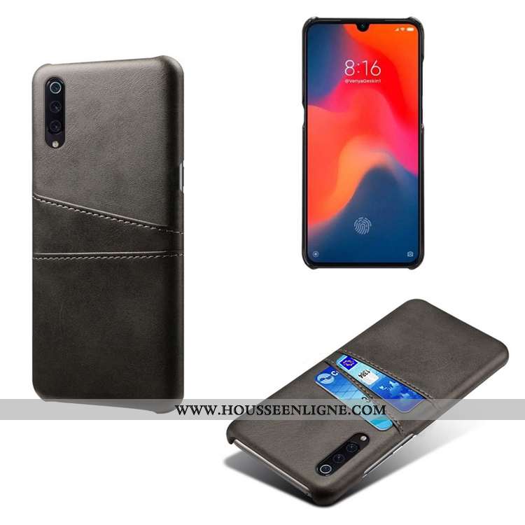 Housse Xiaomi Mi 9 Se Créatif Cuir Incassable Carte Bleu Marin Petit Personnalité Bleu Foncé