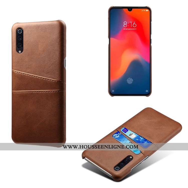 Housse Xiaomi Mi 9 Se Créatif Cuir Incassable Carte Bleu Marin Petit Personnalité Bleu Foncé