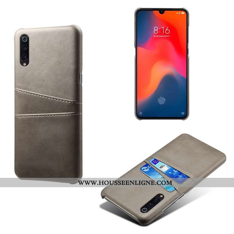 Housse Xiaomi Mi 9 Se Créatif Cuir Incassable Carte Bleu Marin Petit Personnalité Bleu Foncé
