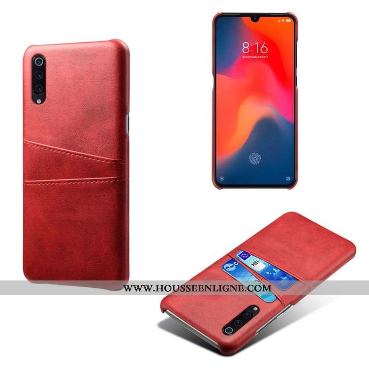 Housse Xiaomi Mi 9 Se Créatif Cuir Incassable Carte Bleu Marin Petit Personnalité Bleu Foncé