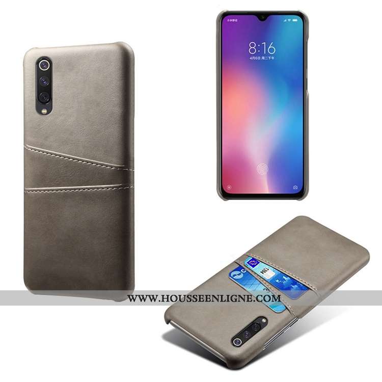 Housse Xiaomi Mi 9 Se Créatif Cuir Incassable Carte Bleu Marin Petit Personnalité Bleu Foncé