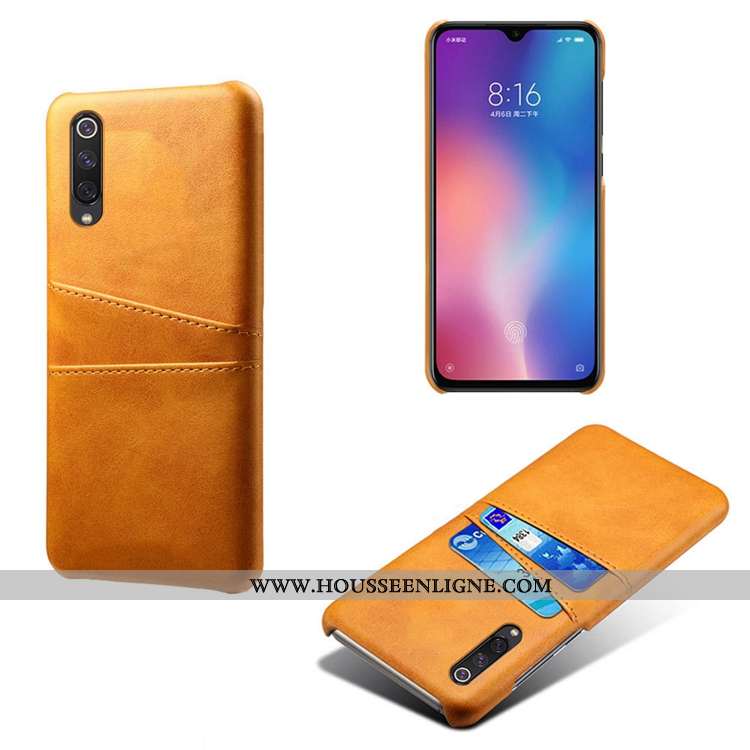 Housse Xiaomi Mi 9 Se Créatif Cuir Incassable Carte Bleu Marin Petit Personnalité Bleu Foncé