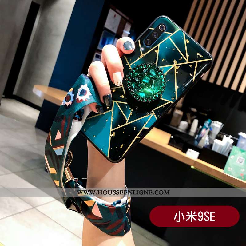 Housse Xiaomi Mi 9 Se Créatif Tendance Violet Modèle Fleurie Petit Multicolore Or