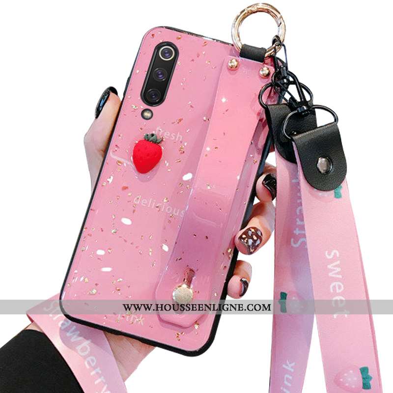 Housse Xiaomi Mi 9 Se Fluide Doux Silicone Téléphone Portable Rose Simple Incassable Modèle