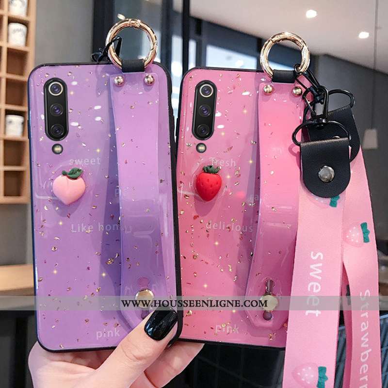 Housse Xiaomi Mi 9 Se Fluide Doux Silicone Téléphone Portable Rose Simple Incassable Modèle