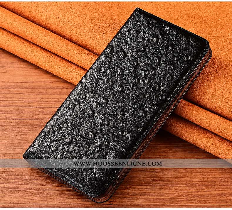 Housse Xiaomi Mi 9 Se Modèle Fleurie Fluide Doux Incassable Protection Modèle Cuir Véritable Noir