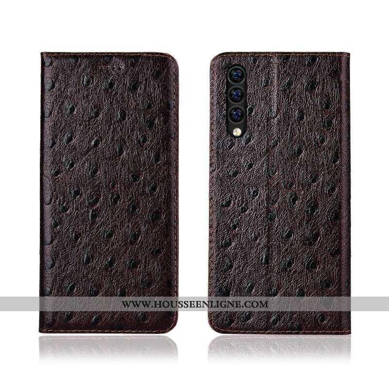 Housse Xiaomi Mi 9 Se Modèle Fleurie Fluide Doux Incassable Protection Modèle Cuir Véritable Noir