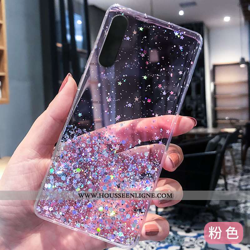 Housse Xiaomi Mi 9 Se Tendance Fluide Doux Luxe Rose Silicone Modèle Argent Violet