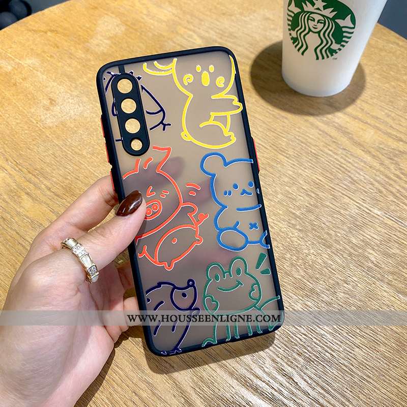Housse Xiaomi Mi 9 Silicone Transparent Dessin Animé Délavé En Daim Net Rouge Vent Bleu