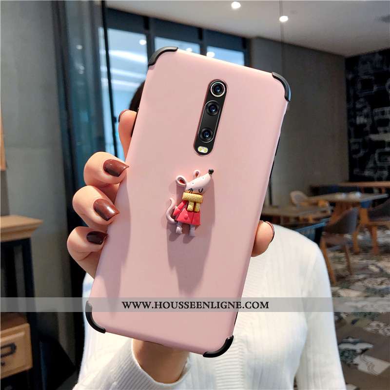 Housse Xiaomi Mi 9t Créatif Dessin Animé Petit Rat Net Rouge Charmant Téléphone Portable Bleu