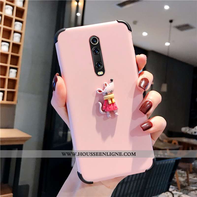 Housse Xiaomi Mi 9t Créatif Dessin Animé Petit Rat Net Rouge Charmant Téléphone Portable Bleu
