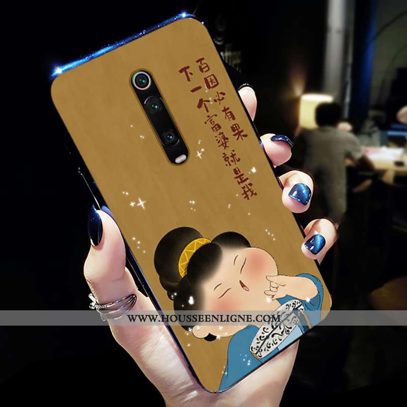 Housse Xiaomi Mi 9t Créatif Tendance Étui Fluide Doux Tout Compris Protection Petit Marron