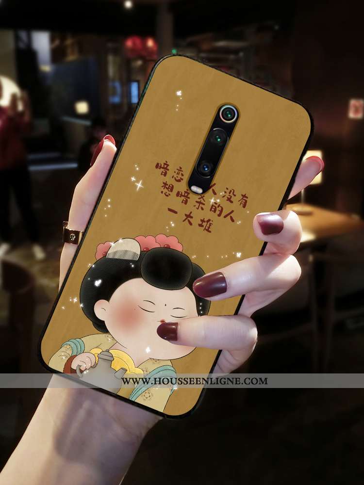 Housse Xiaomi Mi 9t Créatif Tendance Étui Fluide Doux Tout Compris Protection Petit Marron
