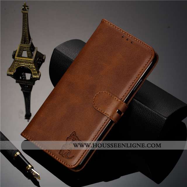 Housse Xiaomi Mi 9t Cuir Petit Rouge Coque Incassable Étui Téléphone Portable
