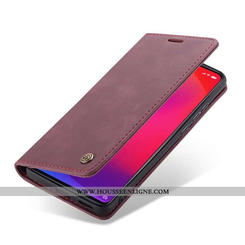Housse Xiaomi Mi 9t Cuir Vin Rouge Carte Téléphone Portable Étui Coque Bordeaux