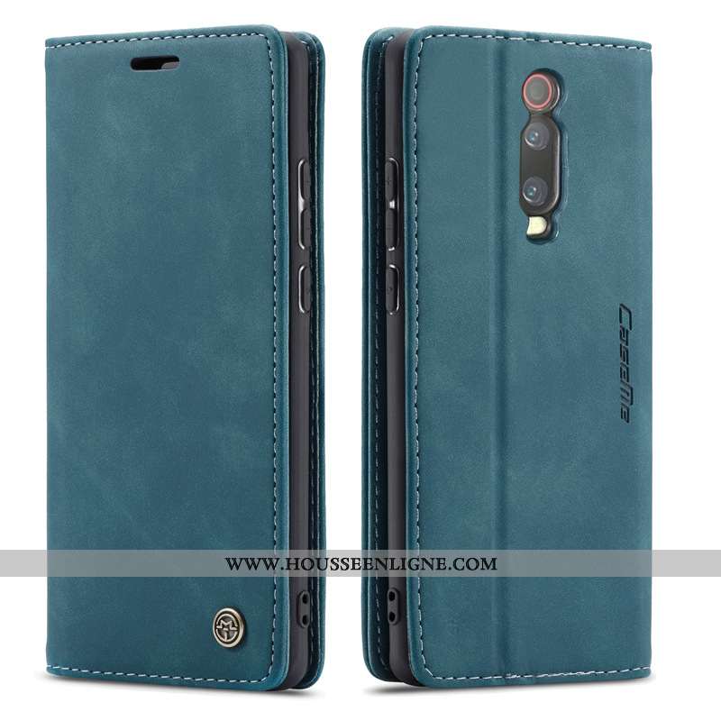 Housse Xiaomi Mi 9t Cuir Vin Rouge Carte Téléphone Portable Étui Coque Bordeaux