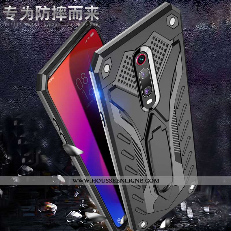 Housse Xiaomi Mi 9t Délavé En Daim Créatif Étui Téléphone Portable Protection Petit Tendance Rouge