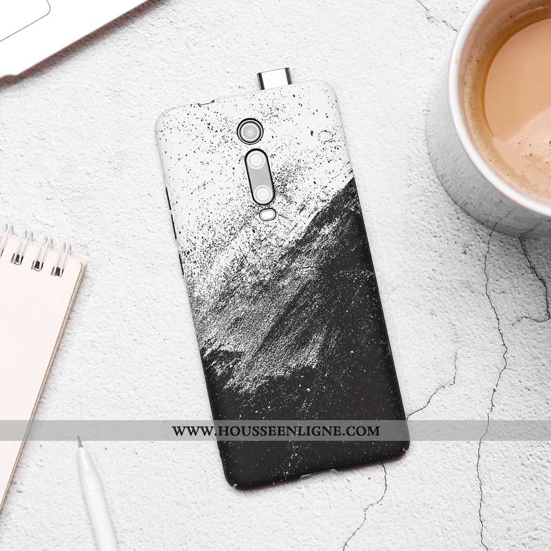 Housse Xiaomi Mi 9t Délavé En Daim Personnalité Ultra Petit Légère Coque Bleu