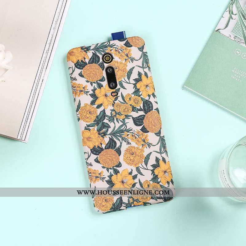 Housse Xiaomi Mi 9t Délavé En Daim Personnalité Ultra Petit Légère Coque Bleu