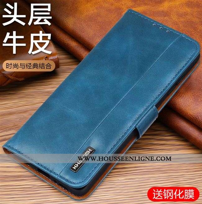 Housse Xiaomi Mi 9t Fluide Doux Cuir Véritable Reversible Petit Incassable Téléphone Portable Rouge