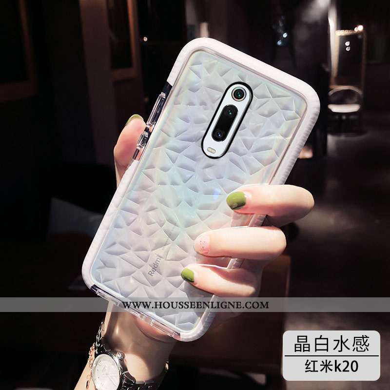 Housse Xiaomi Mi 9t Fluide Doux Silicone Transparent Blanc Tendance Rouge Vent Blanche