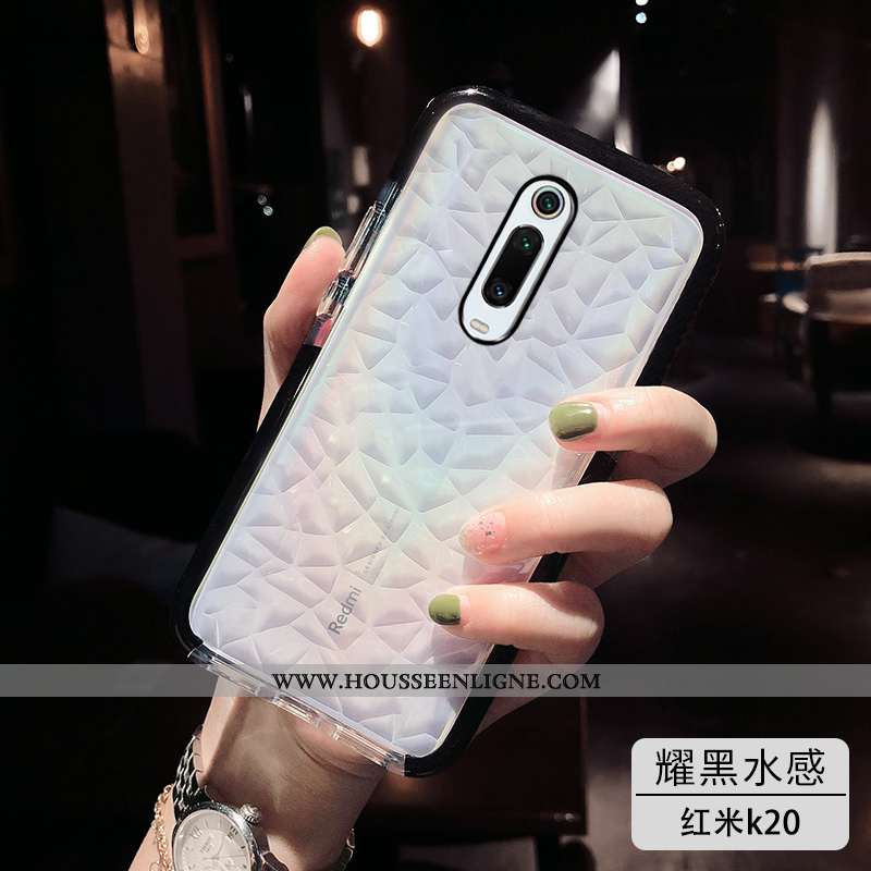 Housse Xiaomi Mi 9t Fluide Doux Silicone Transparent Blanc Tendance Rouge Vent Blanche