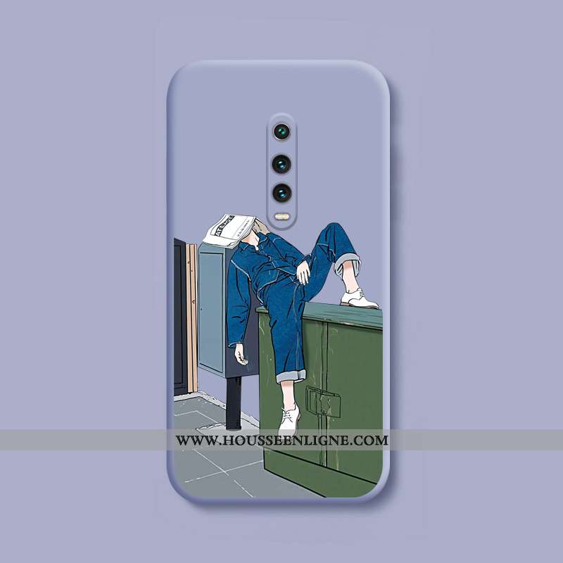 Housse Xiaomi Mi 9t Personnalité Créatif Bleu Juvénile Fluide Doux Charmant Téléphone Portable